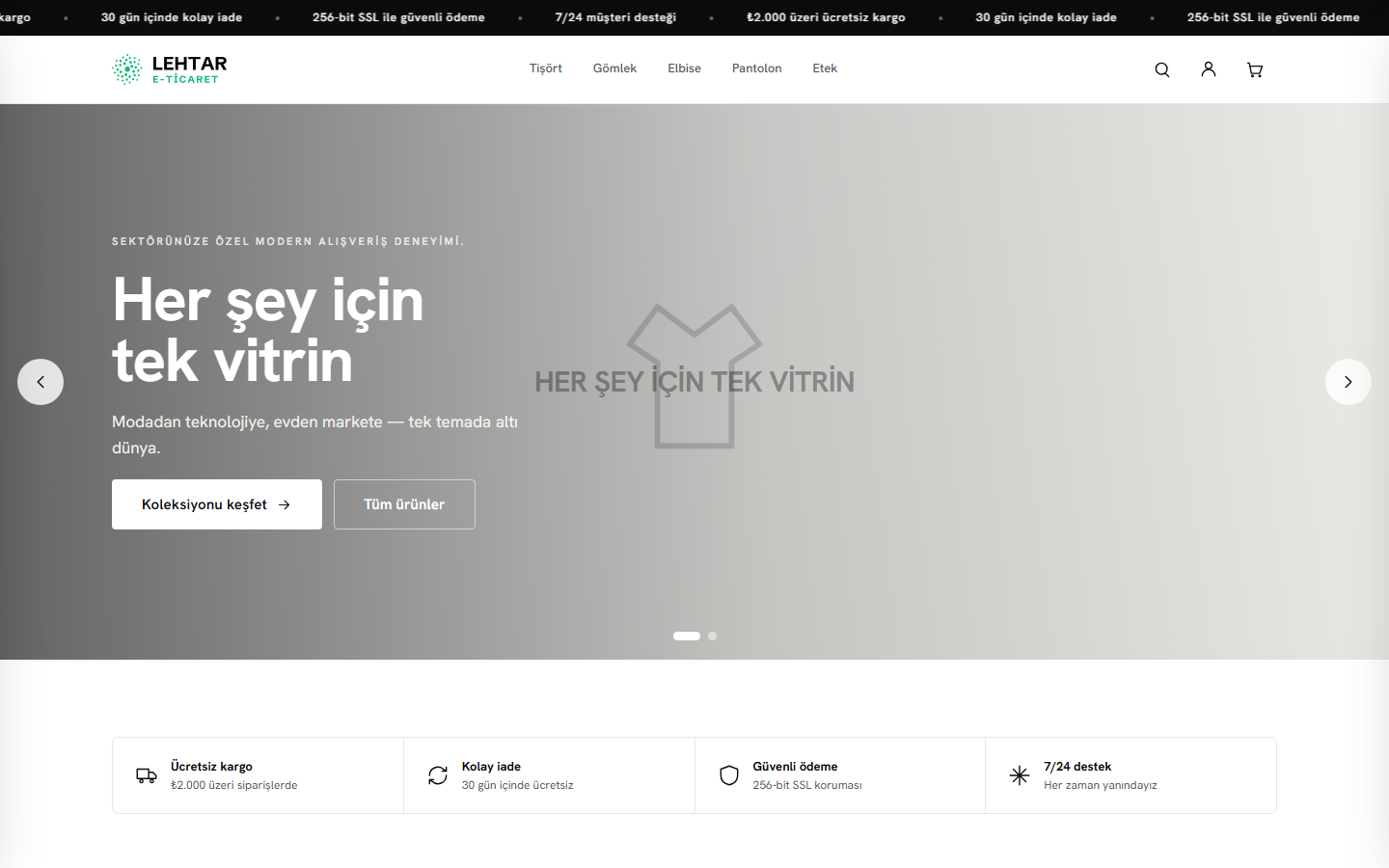 Default temasıyla açılan mağaza vitrini